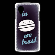 Coque LG Nexus 5 In Burger We trust Bleu ZG