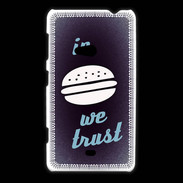 Coque Nokia Lumia 625 In Burger We trust Bleu ZG