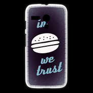 Coque Motorola G In Burger We trust Bleu ZG
