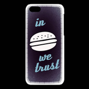 Coque iPhone 5C In Burger We trust Bleu ZG