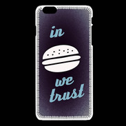 Coque iPhone 6Plus / 6Splus In Burger We trust Bleu ZG