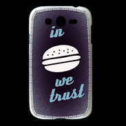 Coque Samsung Galaxy Grand In Burger We trust Bleu ZG