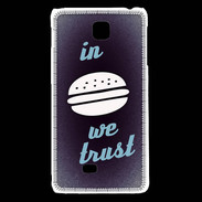 Coque LG F5 In Burger We trust Bleu ZG