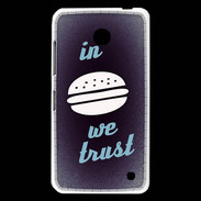 Coque Nokia Lumia 630 In Burger We trust Bleu ZG