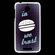 Coque HTC Desire 510 In Burger We trust Bleu ZG