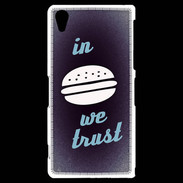 Coque Sony Xperia Z2 In Burger We trust Bleu ZG