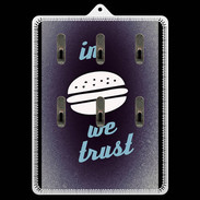 Porte clés In Burger We trust Bleu ZG