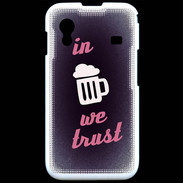 Coque Samsung ACE S5830 In Beer We trust Rouge ZG