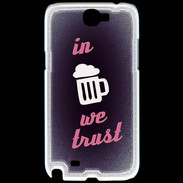 Coque Samsung Galaxy Note 2 In Beer We trust Rouge ZG