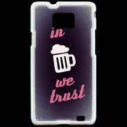 Coque Samsung Galaxy S2 In Beer We trust Rouge ZG