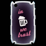 Coque Blackberry 8520 In Beer We trust Rouge ZG