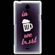 Coque Sony Xperia T In Beer We trust Rouge ZG