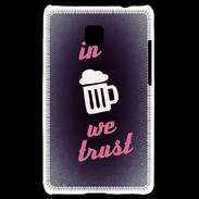 Coque LG Optimus L3 II In Beer We trust Rouge ZG