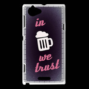 Coque Sony Xperia L In Beer We trust Rouge ZG