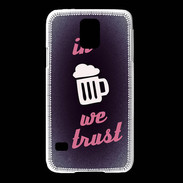 Coque Samsung Galaxy S5 In Beer We trust Rouge ZG