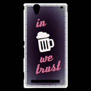 Coque Sony Xperia T2 Ultra In Beer We trust Rouge ZG