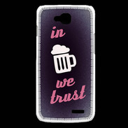 Coque LG L90 In Beer We trust Rouge ZG