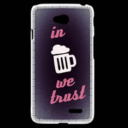 Coque LG L70 In Beer We trust Rouge ZG