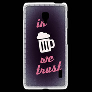 Coque LG F6 In Beer We trust Rouge ZG