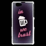 Coque Sony Xperia Z1 Compact In Beer We trust Rouge ZG
