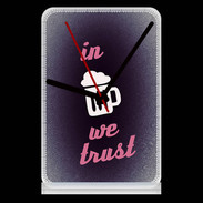 Pendule de bureau In Beer We trust Rouge ZG