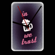 Grande pendule murale In Beer We trust Rouge ZG