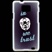 Coque Samsung Galaxy S2 In Catch We trust Bleu ZG