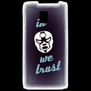 Coque LG P990 In Catch We trust Bleu ZG