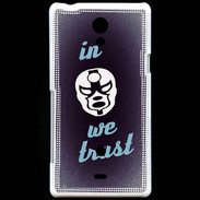 Coque Sony Xperia T In Catch We trust Bleu ZG