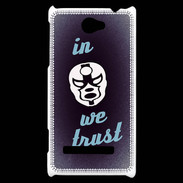 Coque HTC Windows Phone 8S In Catch We trust Bleu ZG