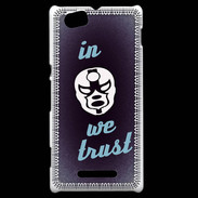 Coque Sony Xperia M In Catch We trust Bleu ZG