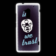 Coque HTC One Max In Catch We trust Bleu ZG
