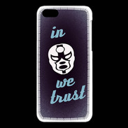 Coque iPhone 5C In Catch We trust Bleu ZG