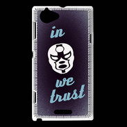 Coque Sony Xperia L In Catch We trust Bleu ZG