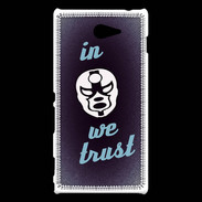Coque Sony Xperia M2 In Catch We trust Bleu ZG