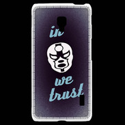 Coque LG F6 In Catch We trust Bleu ZG