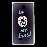 Coque LG F5 In Catch We trust Bleu ZG