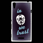 Coque Sony Xperia T3 In Catch We trust Bleu ZG