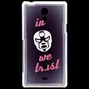 Coque Sony Xperia T In Catch We trust Rouge ZG