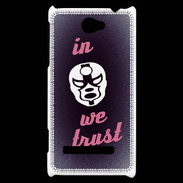 Coque HTC Windows Phone 8S In Catch We trust Rouge ZG