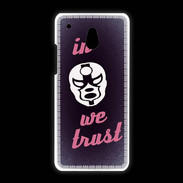 Coque HTC One Mini In Catch We trust Rouge ZG