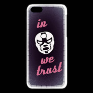 Coque iPhone 5C In Catch We trust Rouge ZG