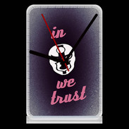Pendule de bureau In Catch We trust Rouge ZG
