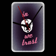 Grande pendule murale In Catch We trust Rouge ZG