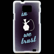 Coque Samsung Galaxy S2 In Chicha We trust Bleu ZG