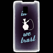 Coque LG P990 In Chicha We trust Bleu ZG