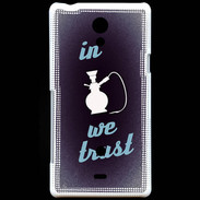 Coque Sony Xperia T In Chicha We trust Bleu ZG