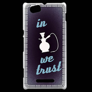 Coque Sony Xperia M In Chicha We trust Bleu ZG