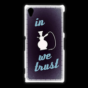 Coque Sony Xpéria Z1 In Chicha We trust Bleu ZG