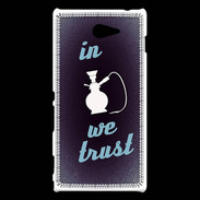 Coque Sony Xperia M2 In Chicha We trust Bleu ZG
